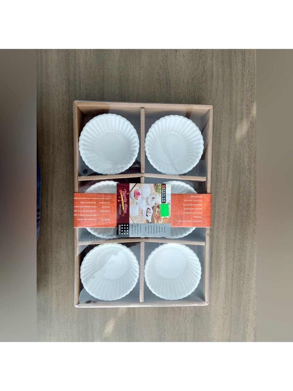 NWT Superior Porcelain Set of 6 Round Dishes - Picture 6 of 9